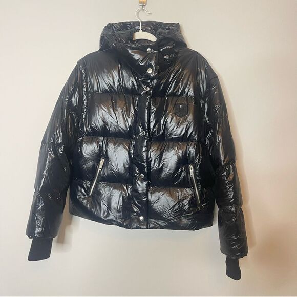 $715 The Kooples Detachable-Sleeve Hooded Padded Shell-Down Jacket Puffer NWT Sm - Picture 9 of 13